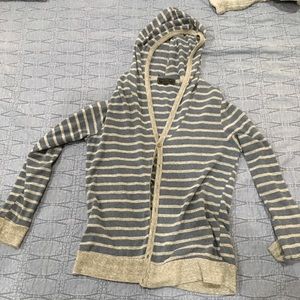 Men’s small hooded striped cardigan